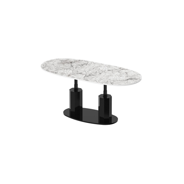 Ławostół rozkładany BARLETTA - Wariant Kolorystyczny: Venatino White HG+Czarny HG - Hubertus